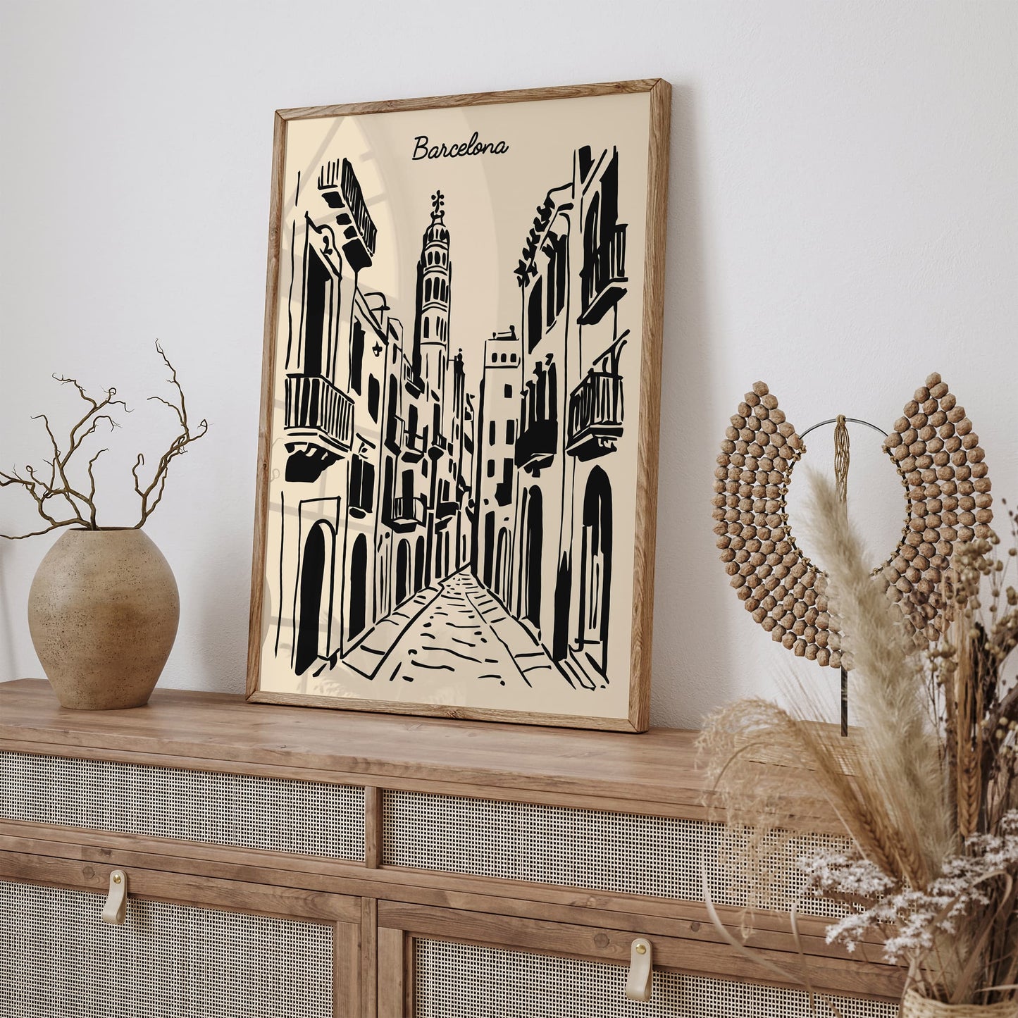Barcelona Cityscape Poster