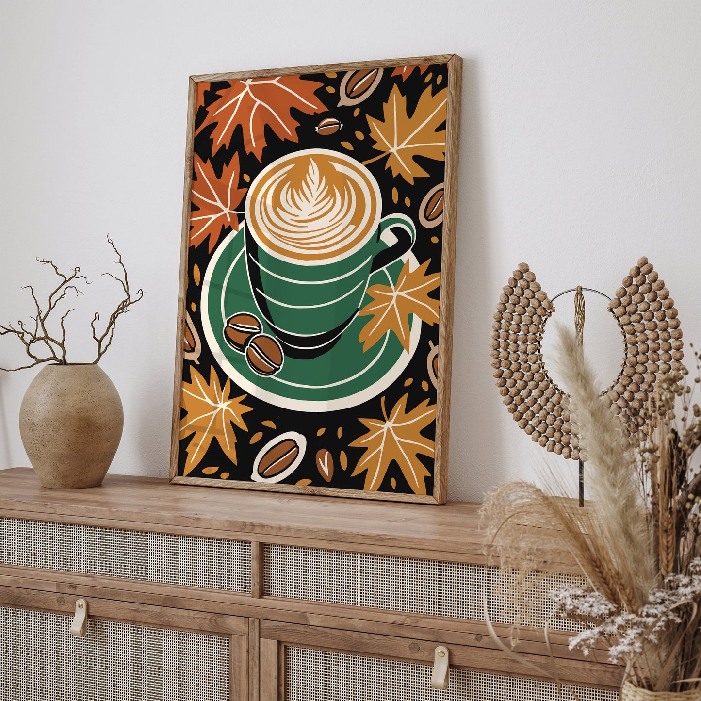 Fall Coffee Kitchen Art Print 2025