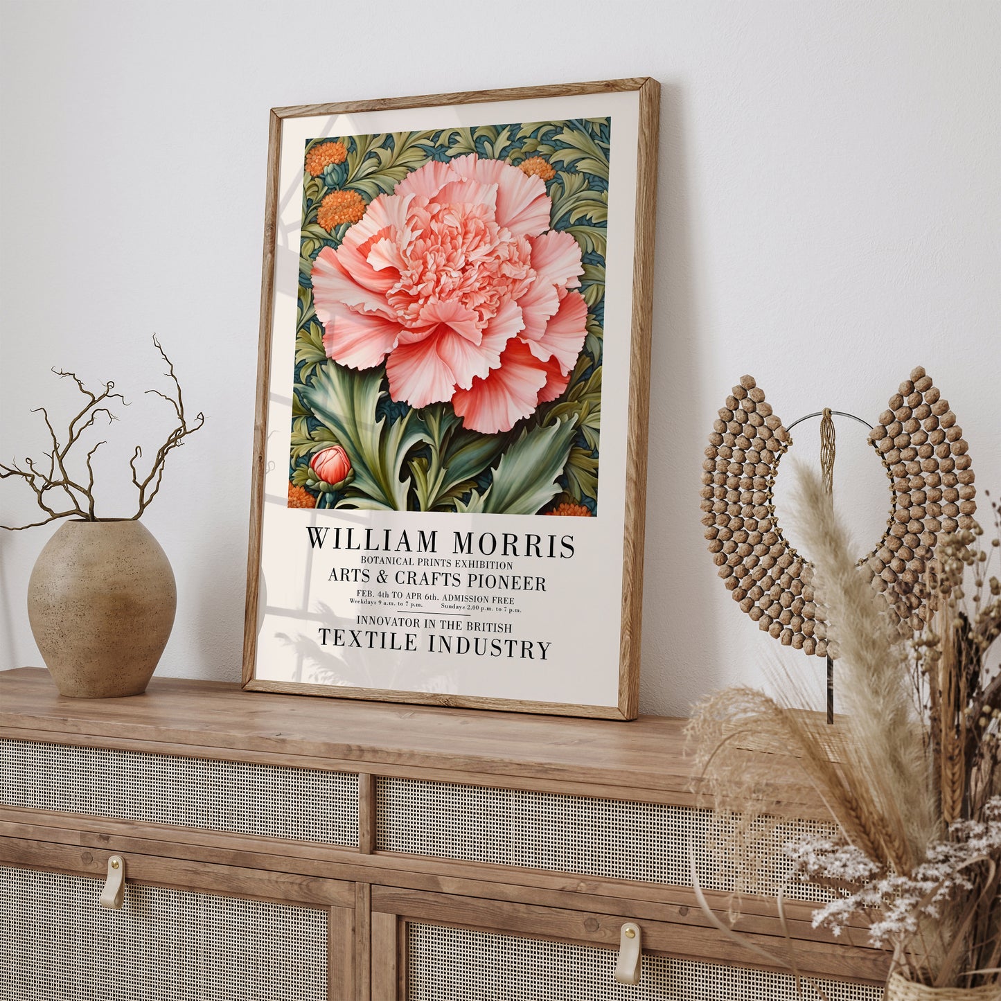 Pink Marigold William Morris Poster