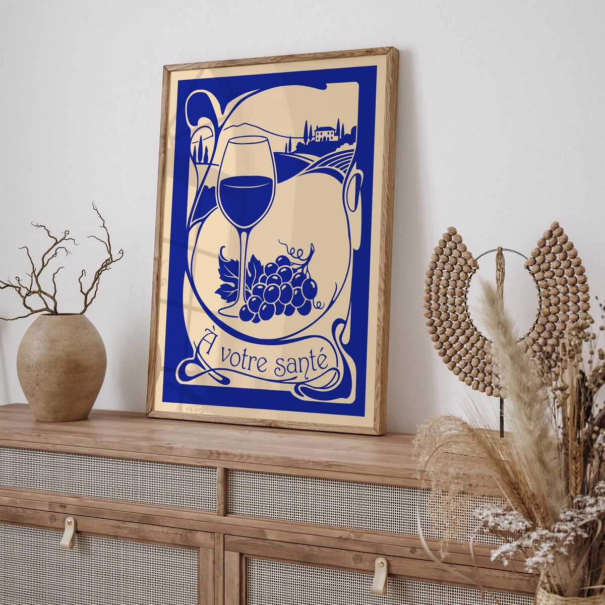 À Votre Santé French Wine Poster