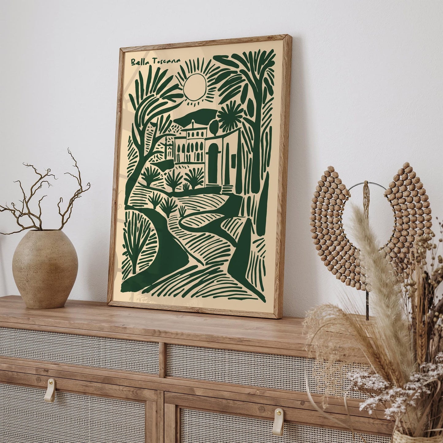 Bella Toscana Green Travel Landscape Poster