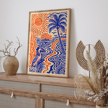 Florida Abstract Landscape Art Poster