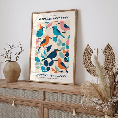 Flower Market Paper Cut Art Poster