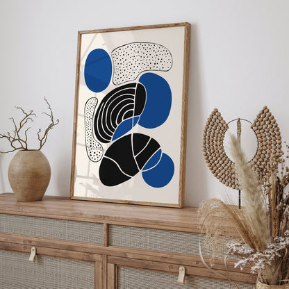 Minimalist Blue Abstract Art Print