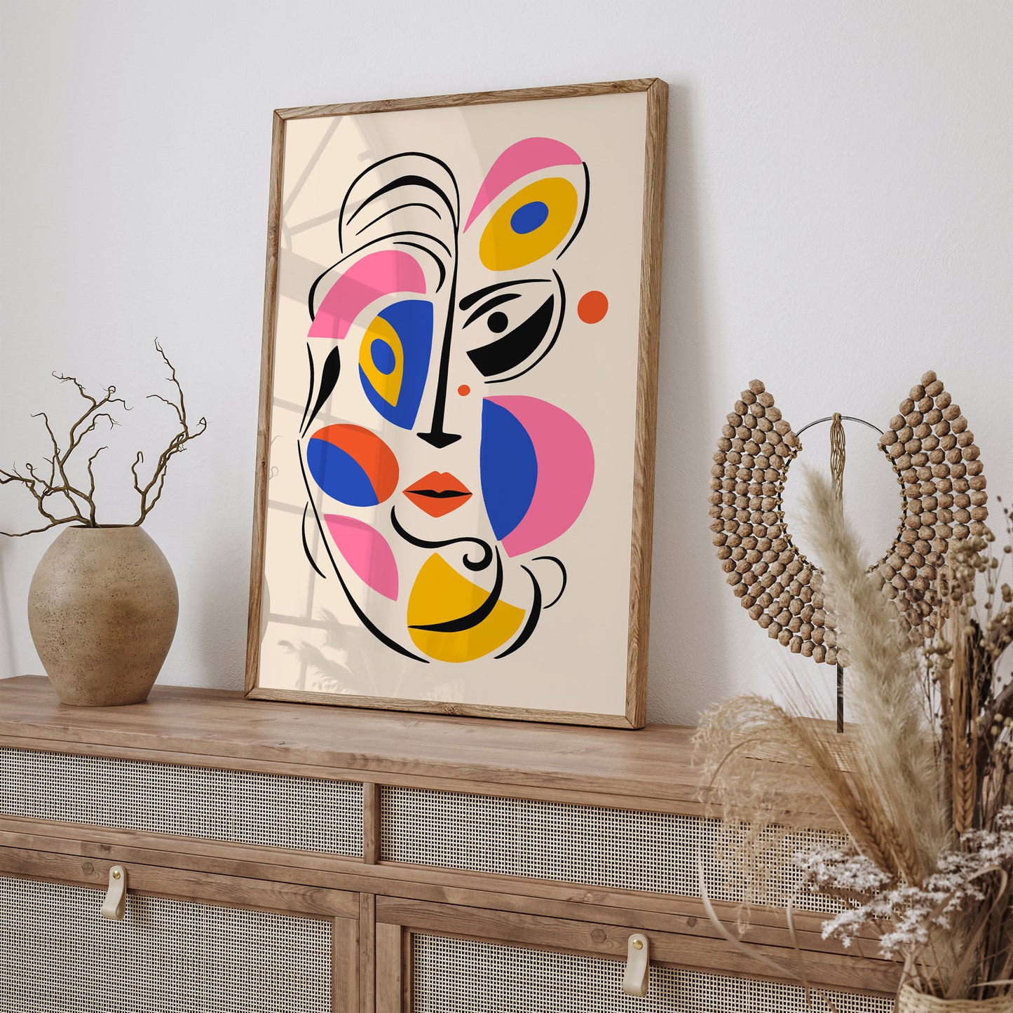 Trendy Woman Face Art Print