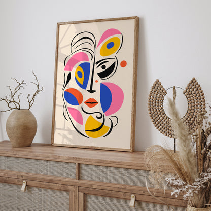 Trendy Woman Face Art Print