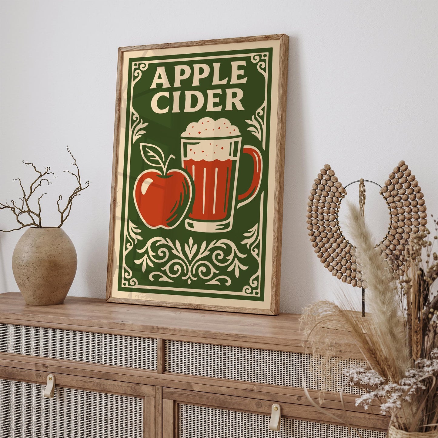 Apple Cider Poster - Autumn Kitchen Wall Decor
