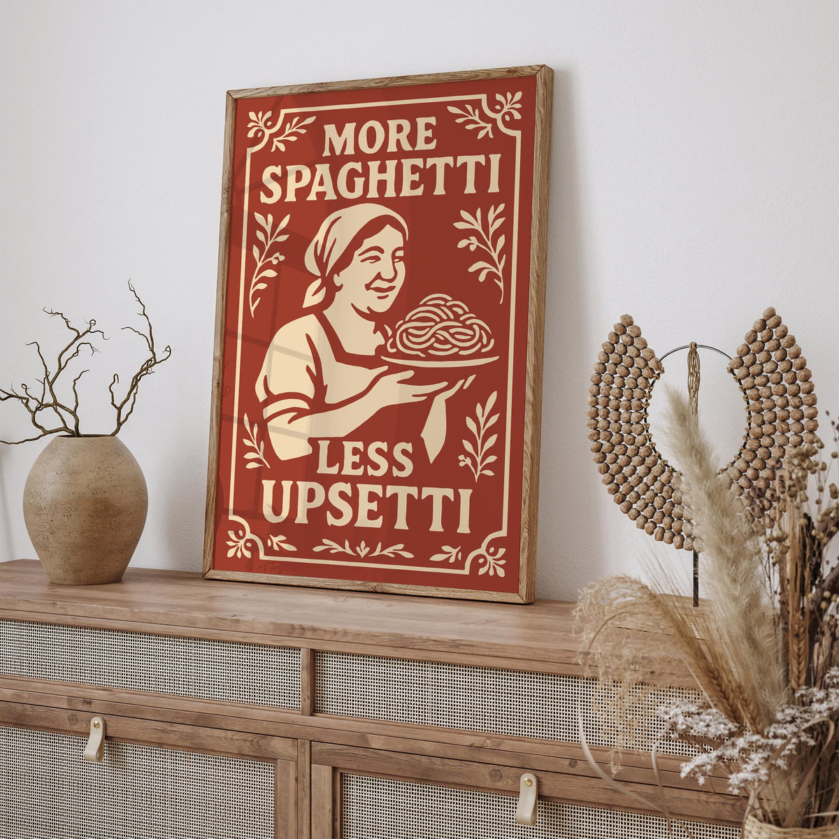 Italian Mama Spaghetti Quote Art Poster