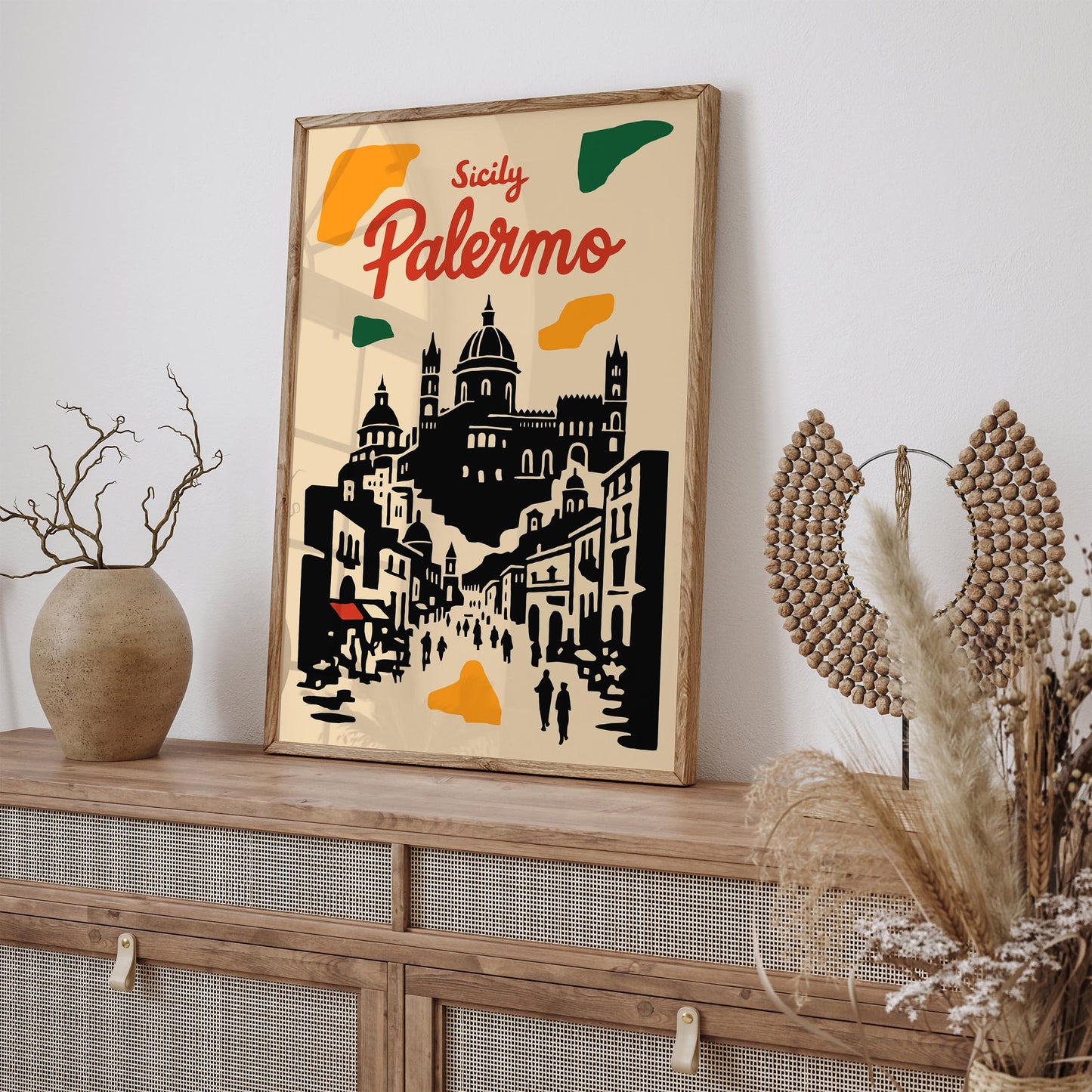 Sicily Palermo Cityscape Poster