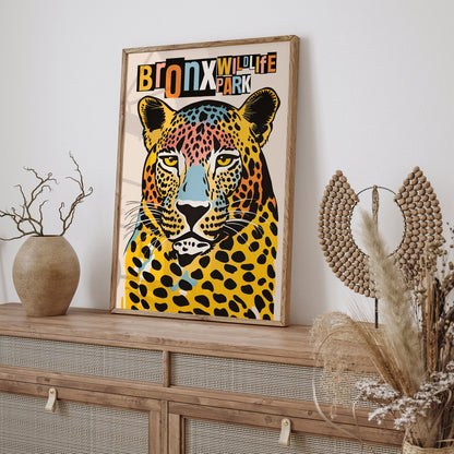 Bronx Wildlife Park Vintage Zoo Poster