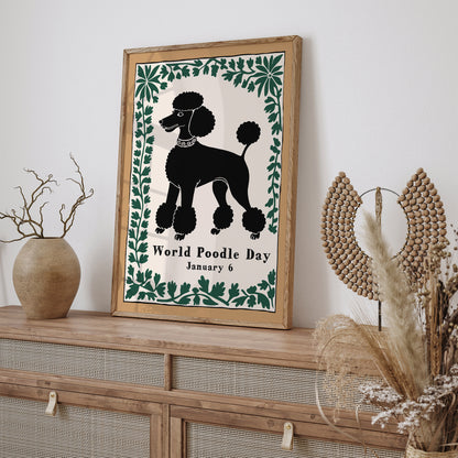 Poodle Dog Day Vintage Poster