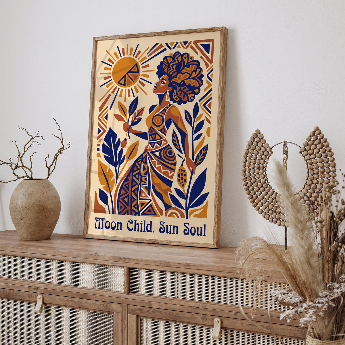 Moon Child Sun Soul Afrohemian Poster