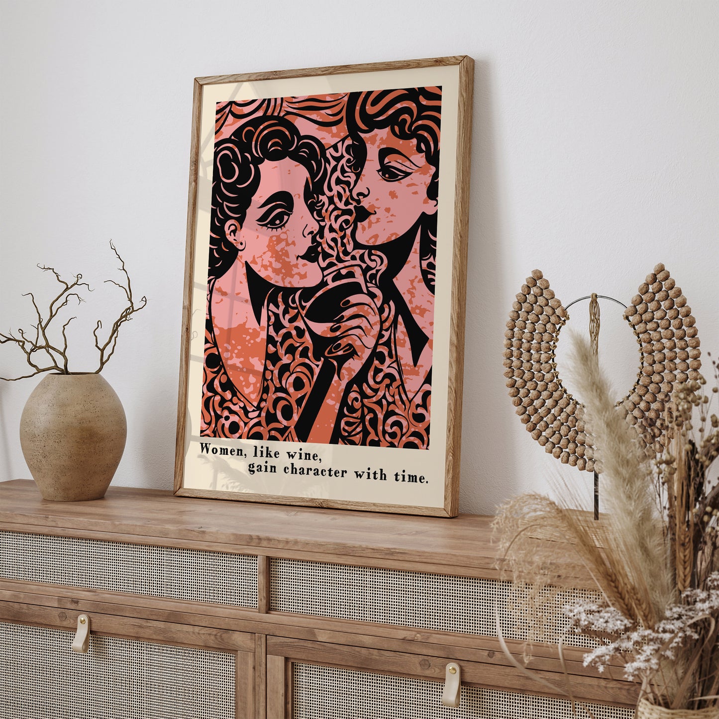 Feminine Wine Art Poster