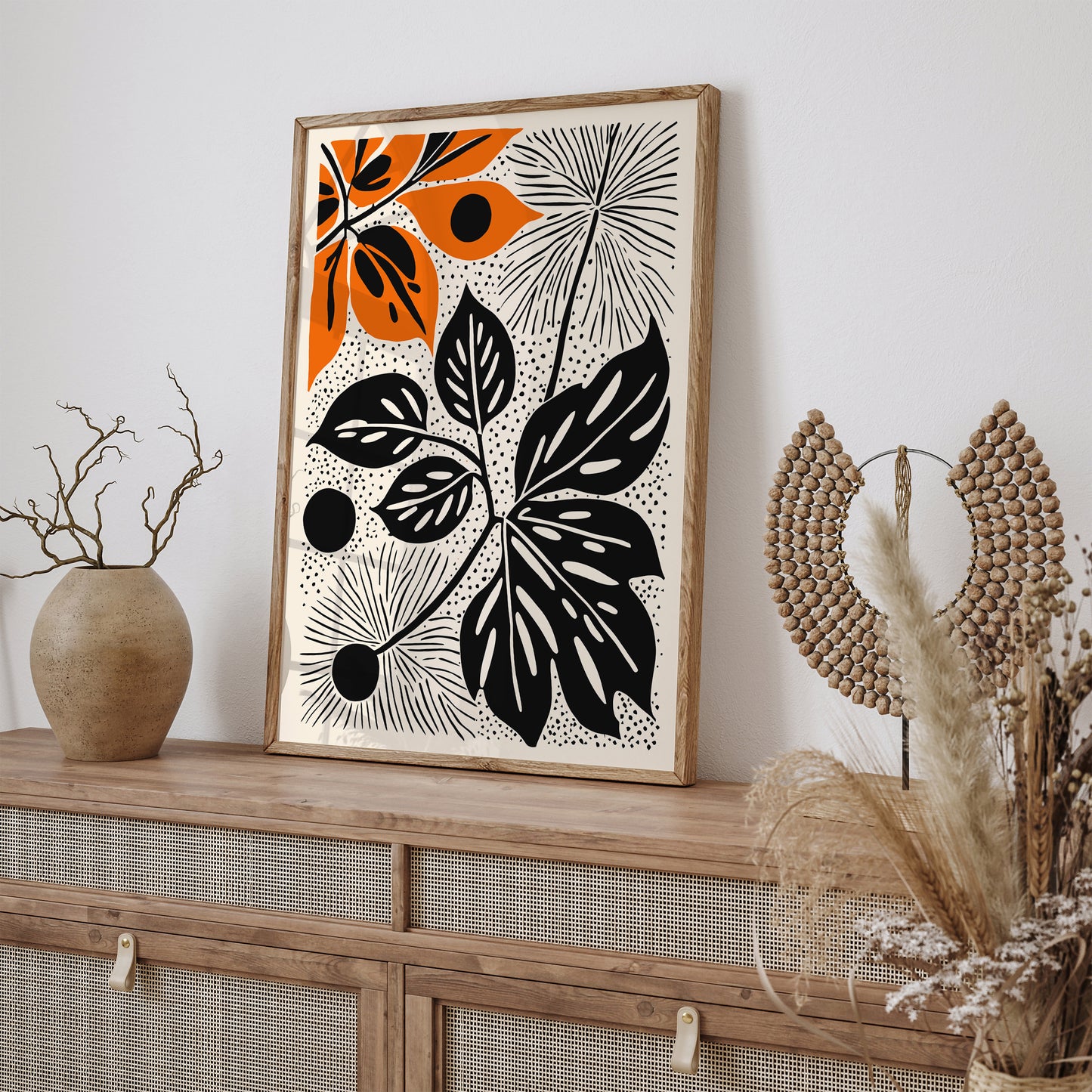 Black Abstract Nature Art Print