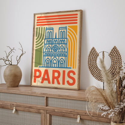 Paris Notre-Dame Travel Poster
