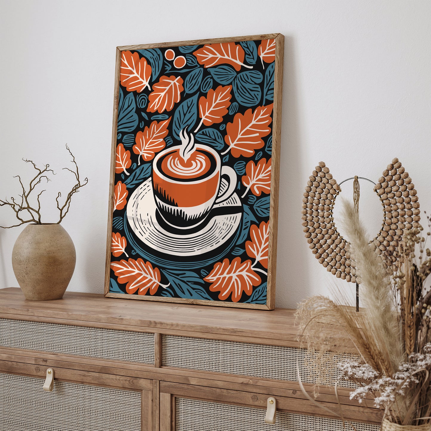 Fall Pumpkin Latte Art Print