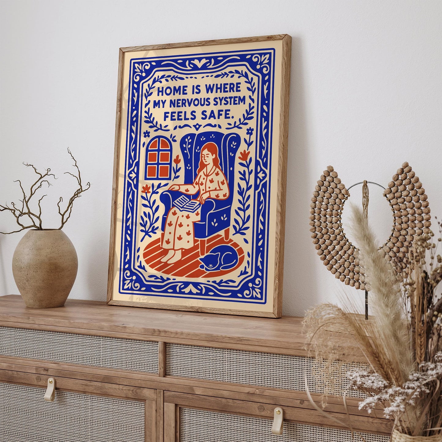 Home Is Where I Feel Safe Poster - Quote Wall Art