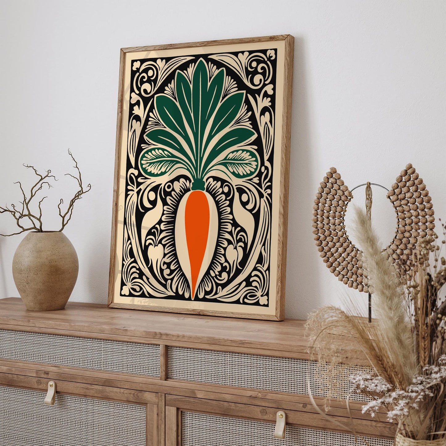 Rococo Carrot Victorian Kitchen Wall Art Decor