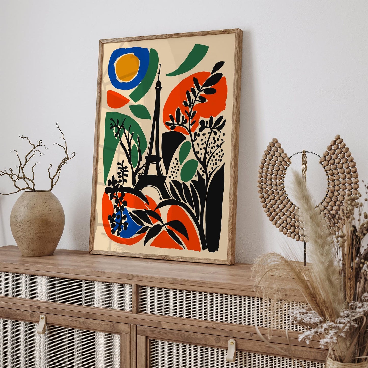 Retro Abstract Paris Travel Poster