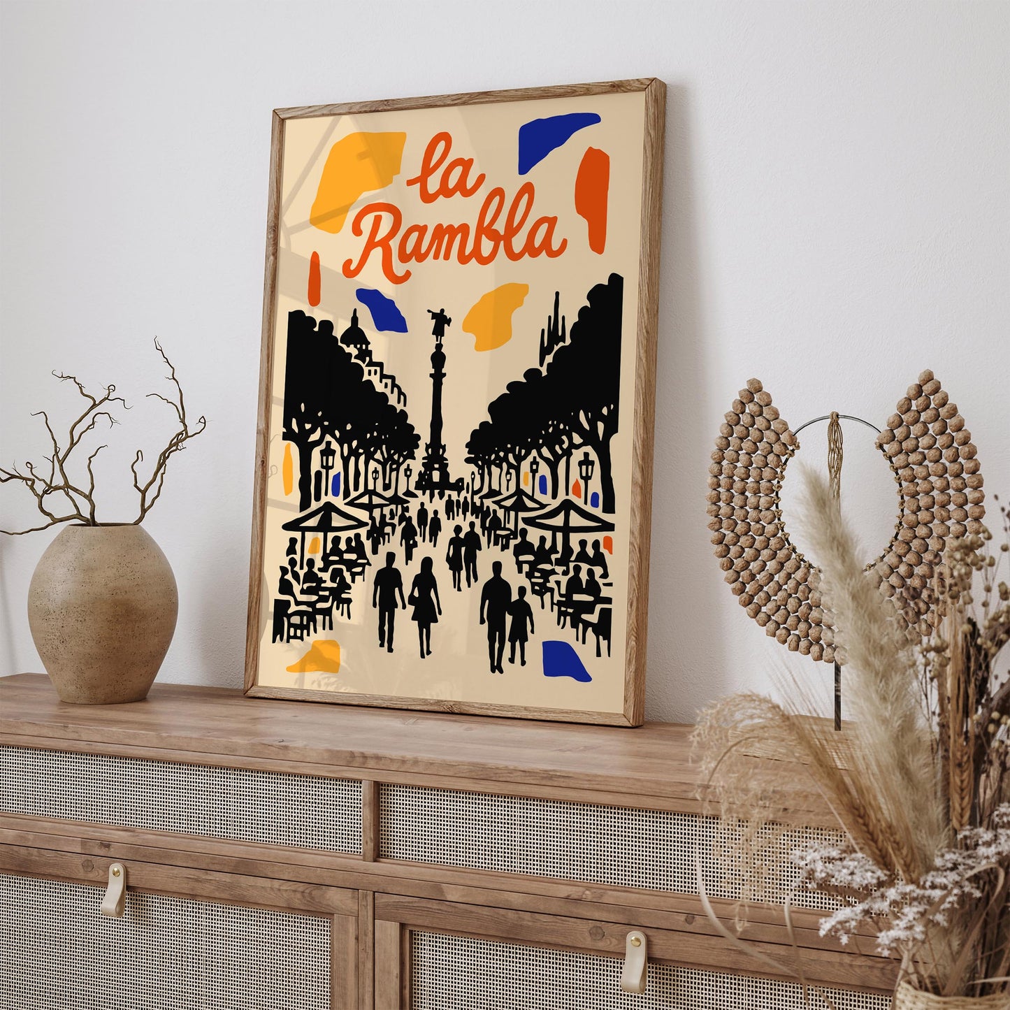 Barcelona La Rambla Travel Poster
