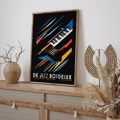 De Jazz Bordeaux 1987 Geometric Poster