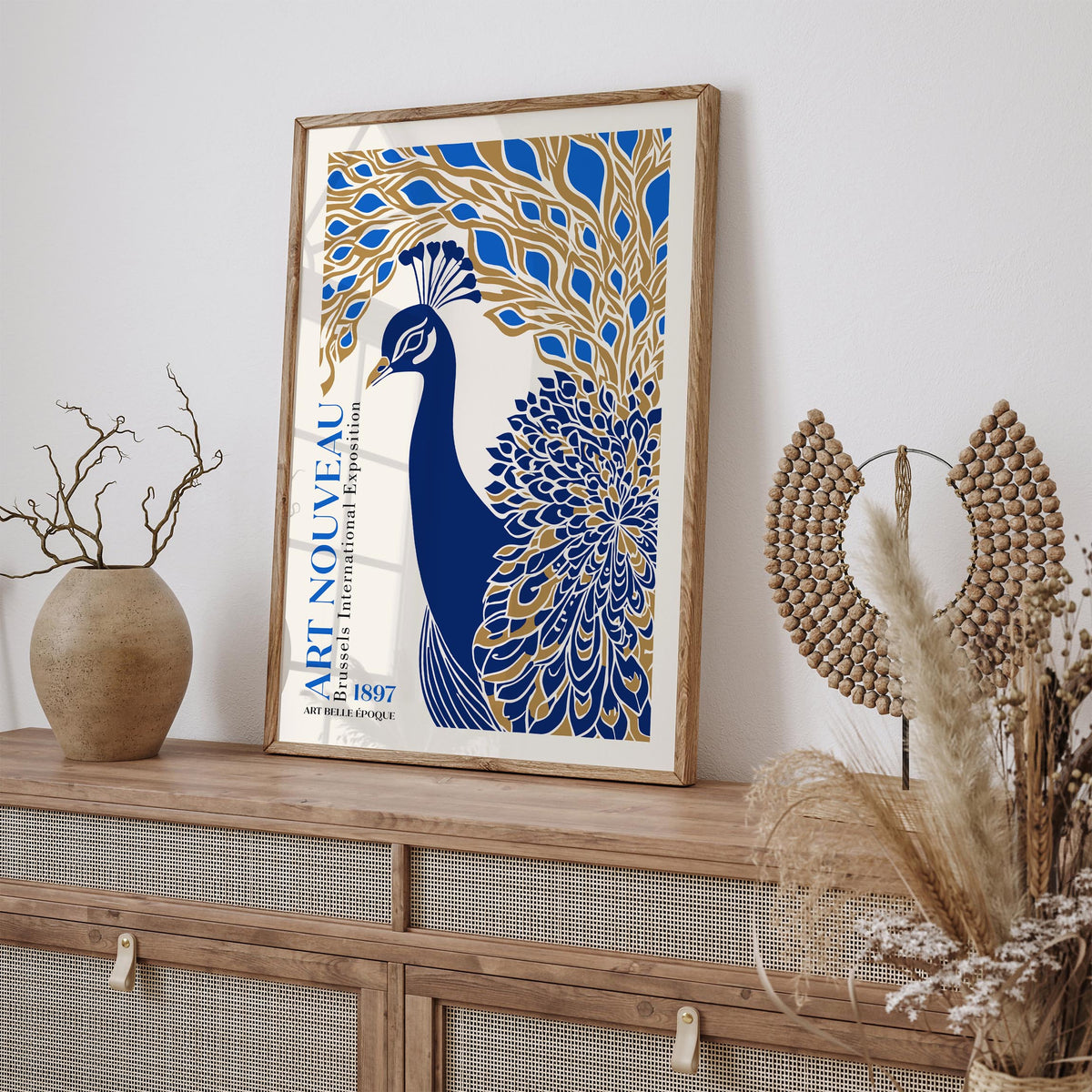 Art Nouveau Peacock Poster