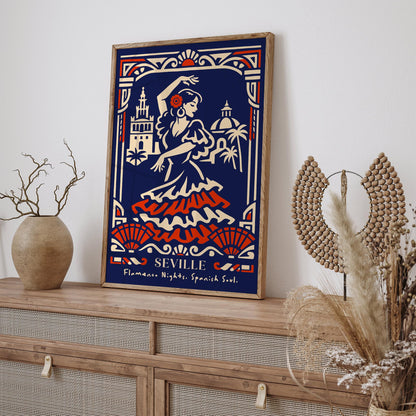 Flamenco Dancer Seville Poster – Spanish Wall Art