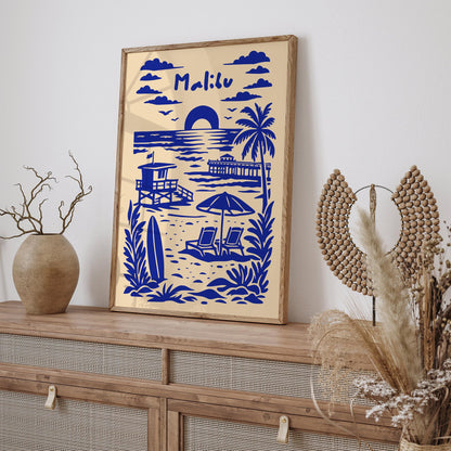 Malibu Travel Poster