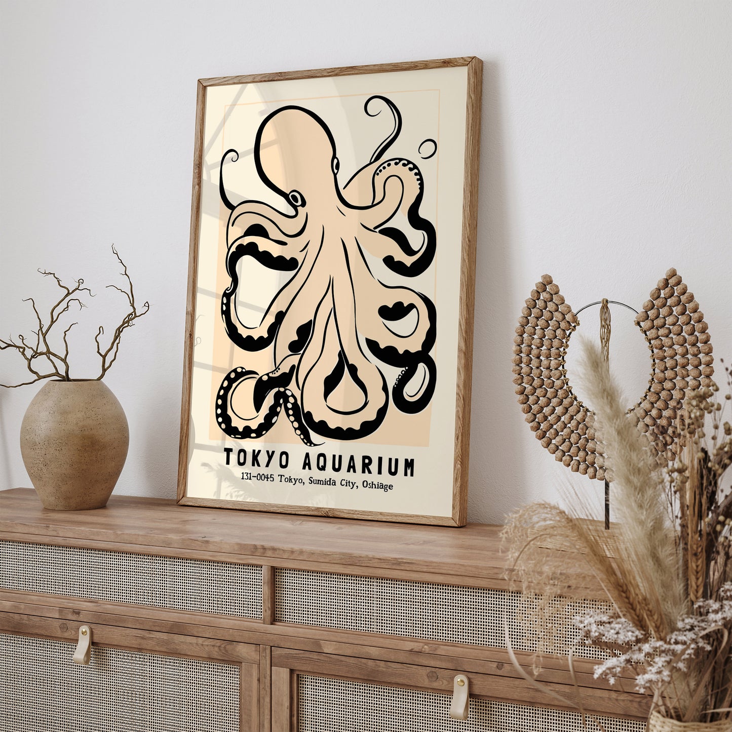 Tokyo Aquarium Retro Octopus Poster