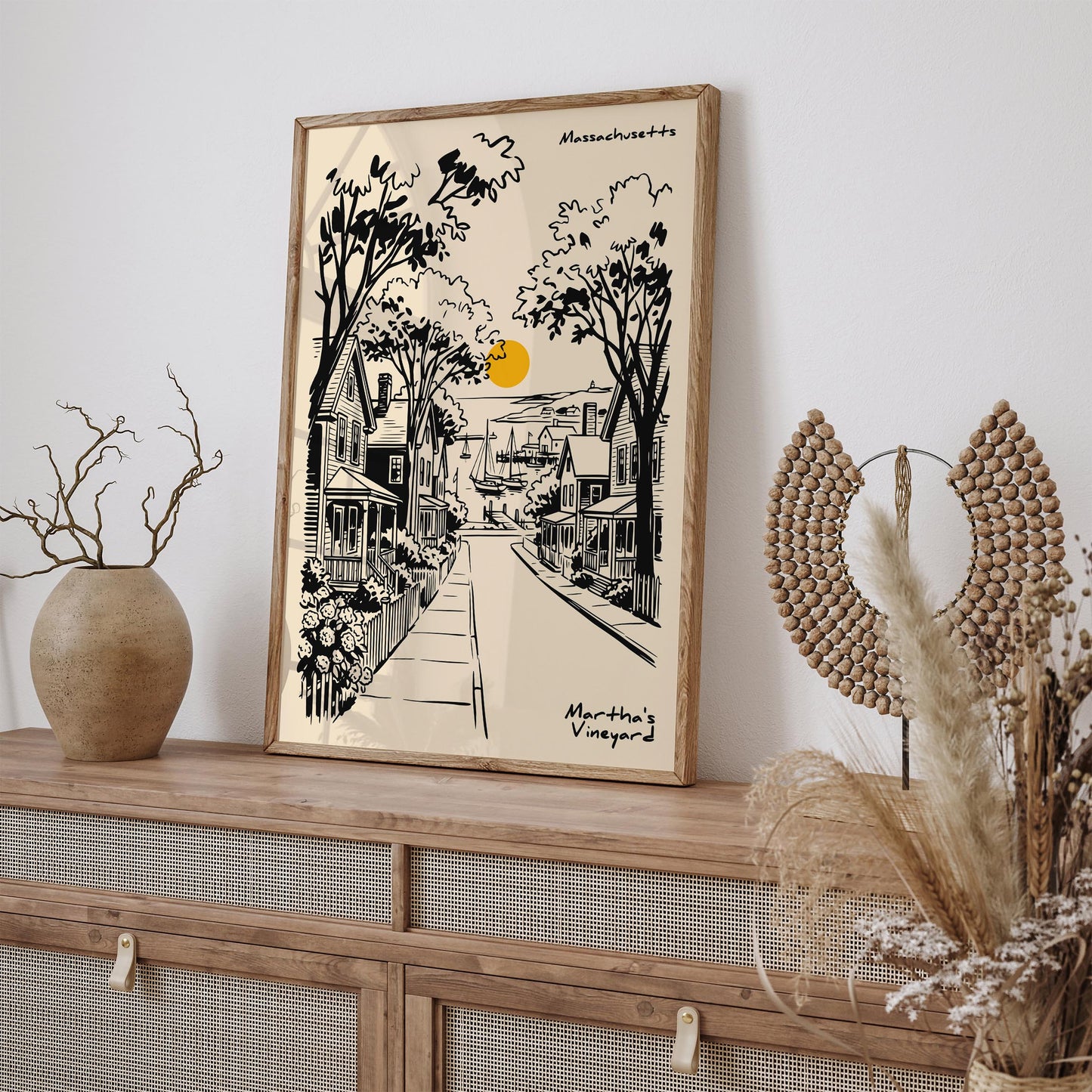 Martha's Vineyard Massachusetts Travel Poster
