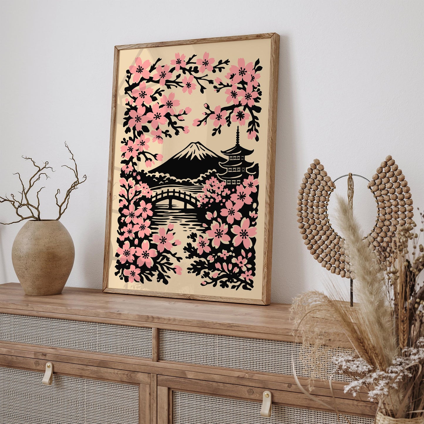 Japan Cherry Blossom Travel Poster