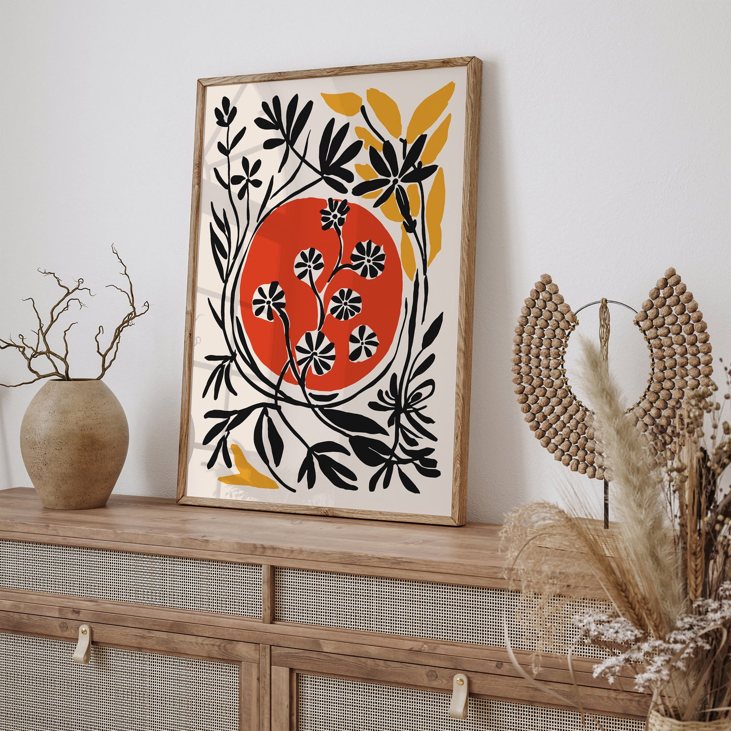 Retro Nature Art Print in Matisse Style