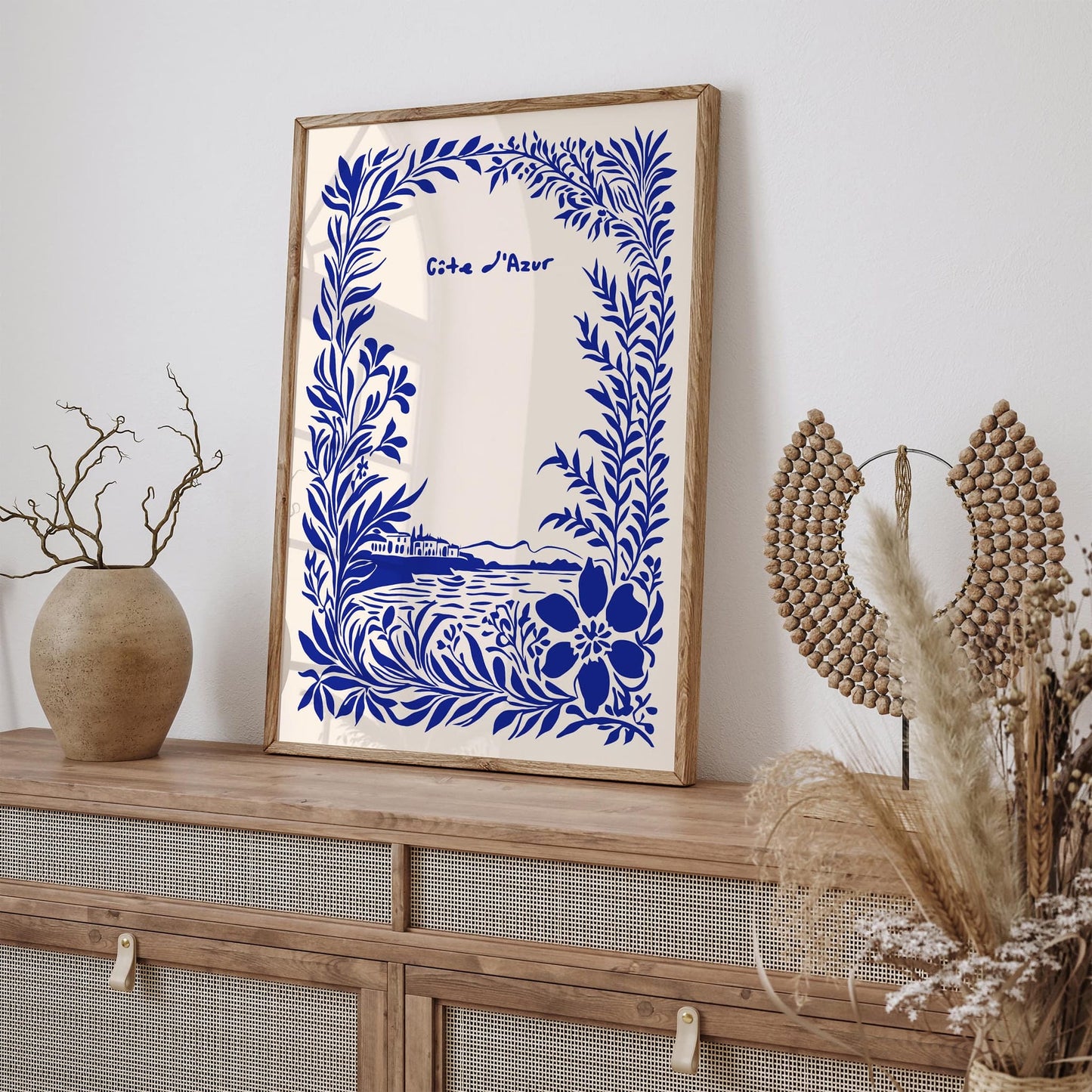 Cote d Azur Blue Travel Poster 2025