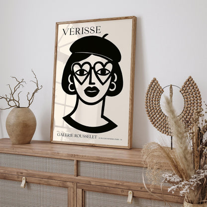 Girl with Heart-Shaped Glasses – Verisse Galerie Rousselet Print