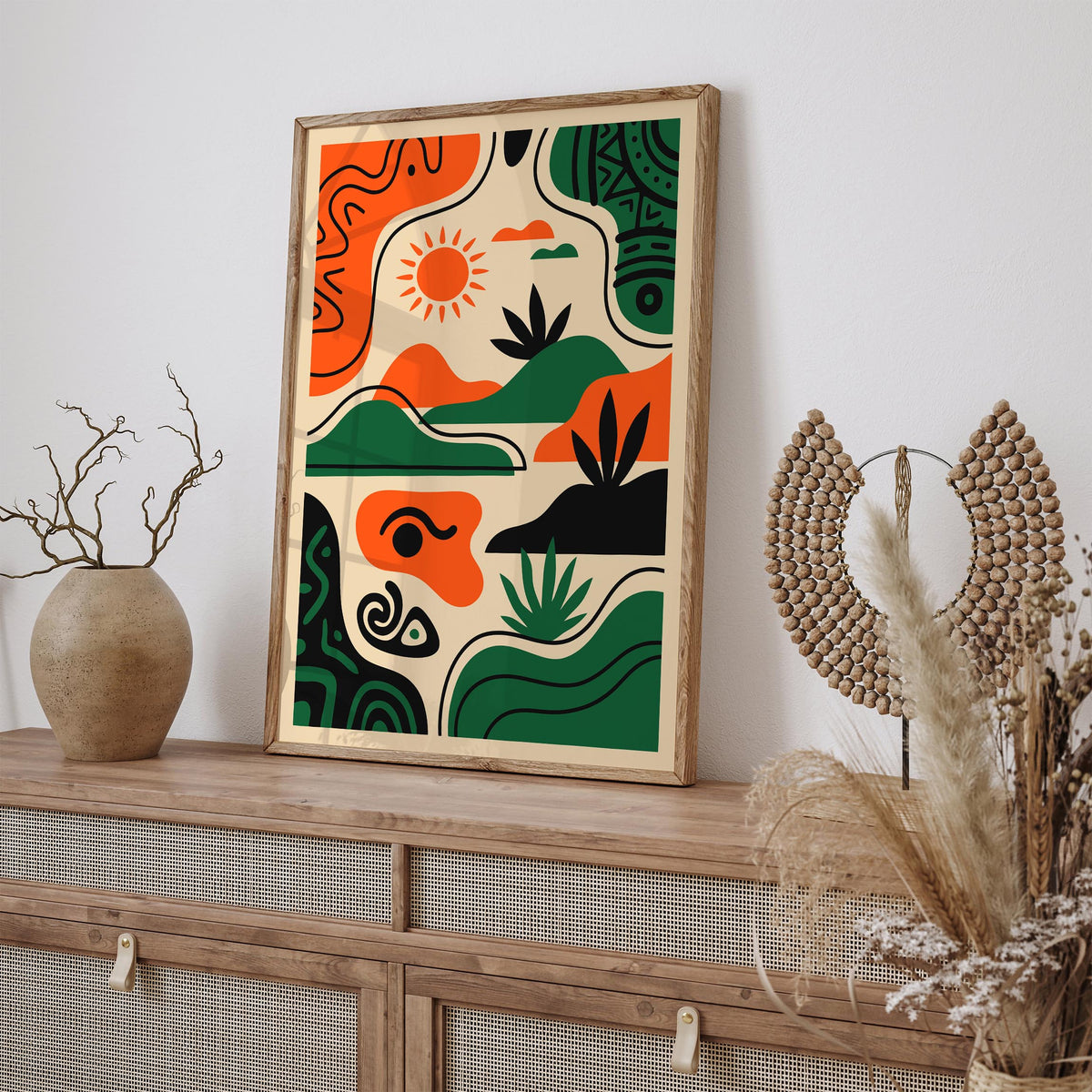 Vibrant Abstract Landscape Art Poster