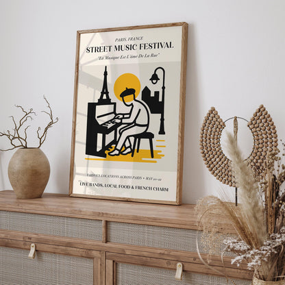 Paris Street Music Festival Art Poster