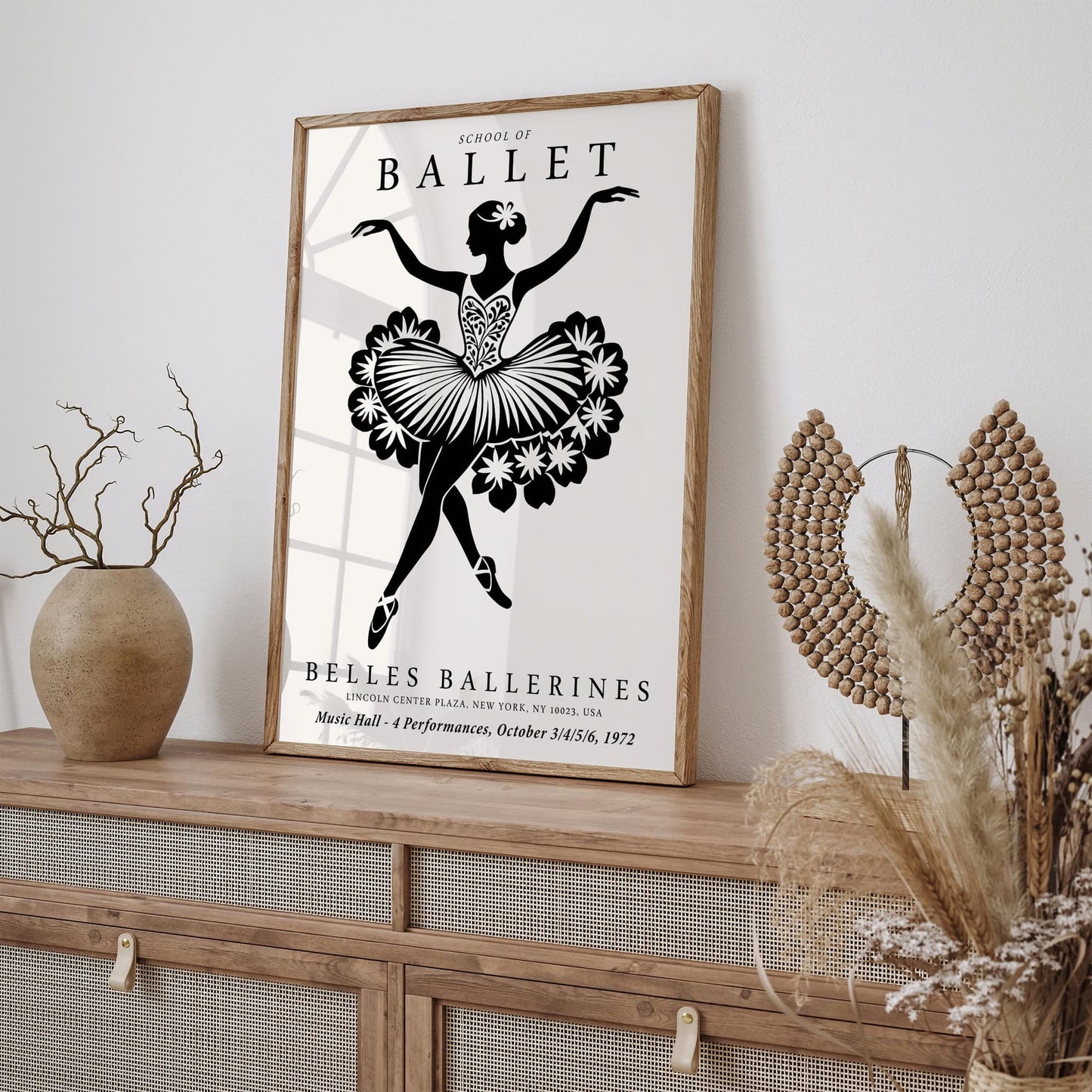 Black and White Ballet Poster