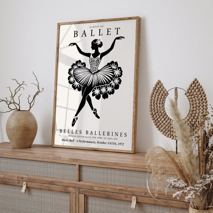 Black and White Ballet Poster
