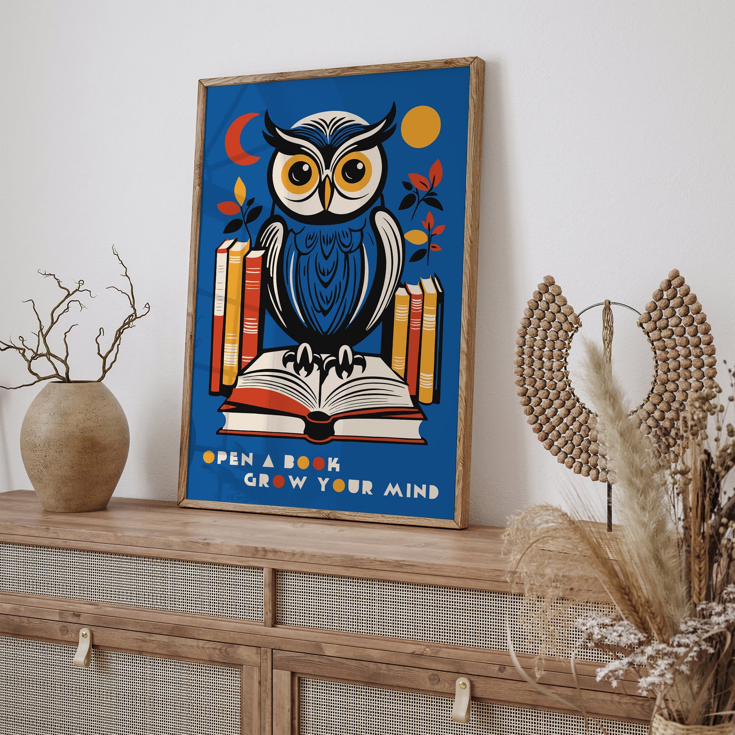 Open Book Grow Your Mind Poster