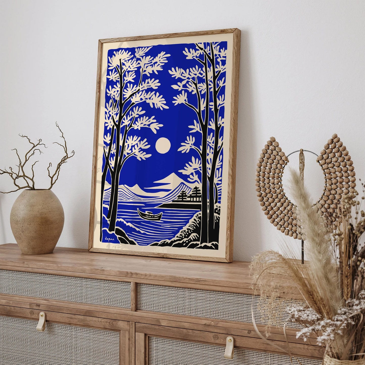 Mount Fuji Japan Blue Art Print