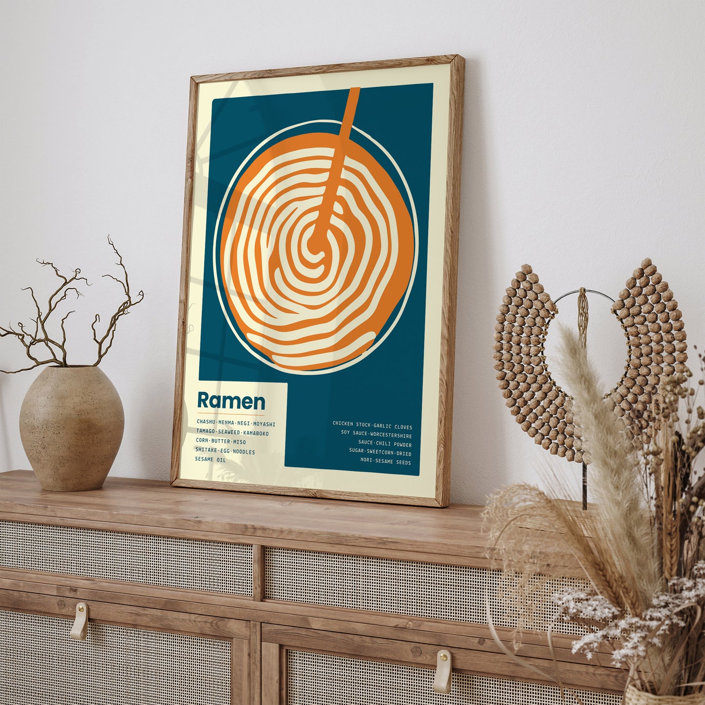 Retro Ramen Recipe Poster