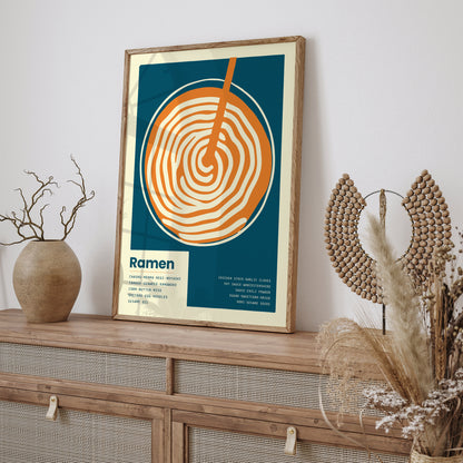 Retro Ramen Recipe Poster