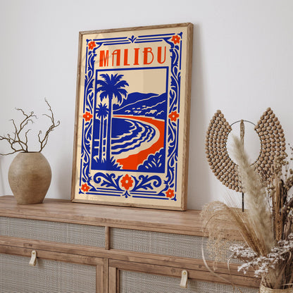 Malibu Travel Poster