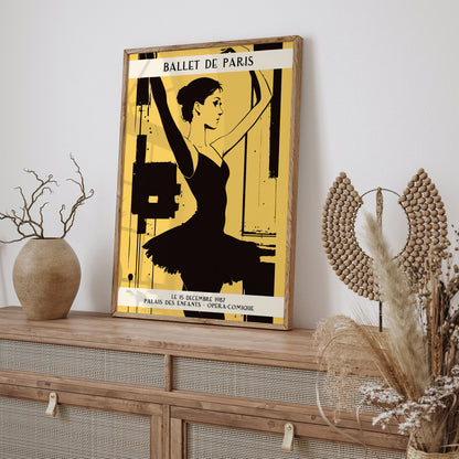 Vintage French Ballet Wall Art Poster