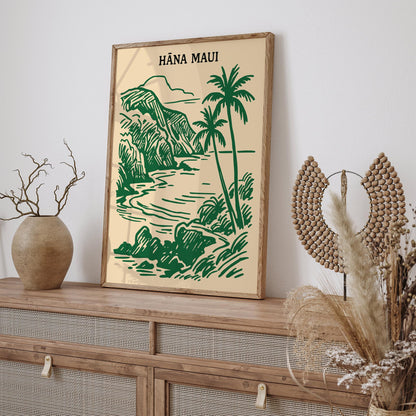 Hana Maui Hawaii Travel Poster