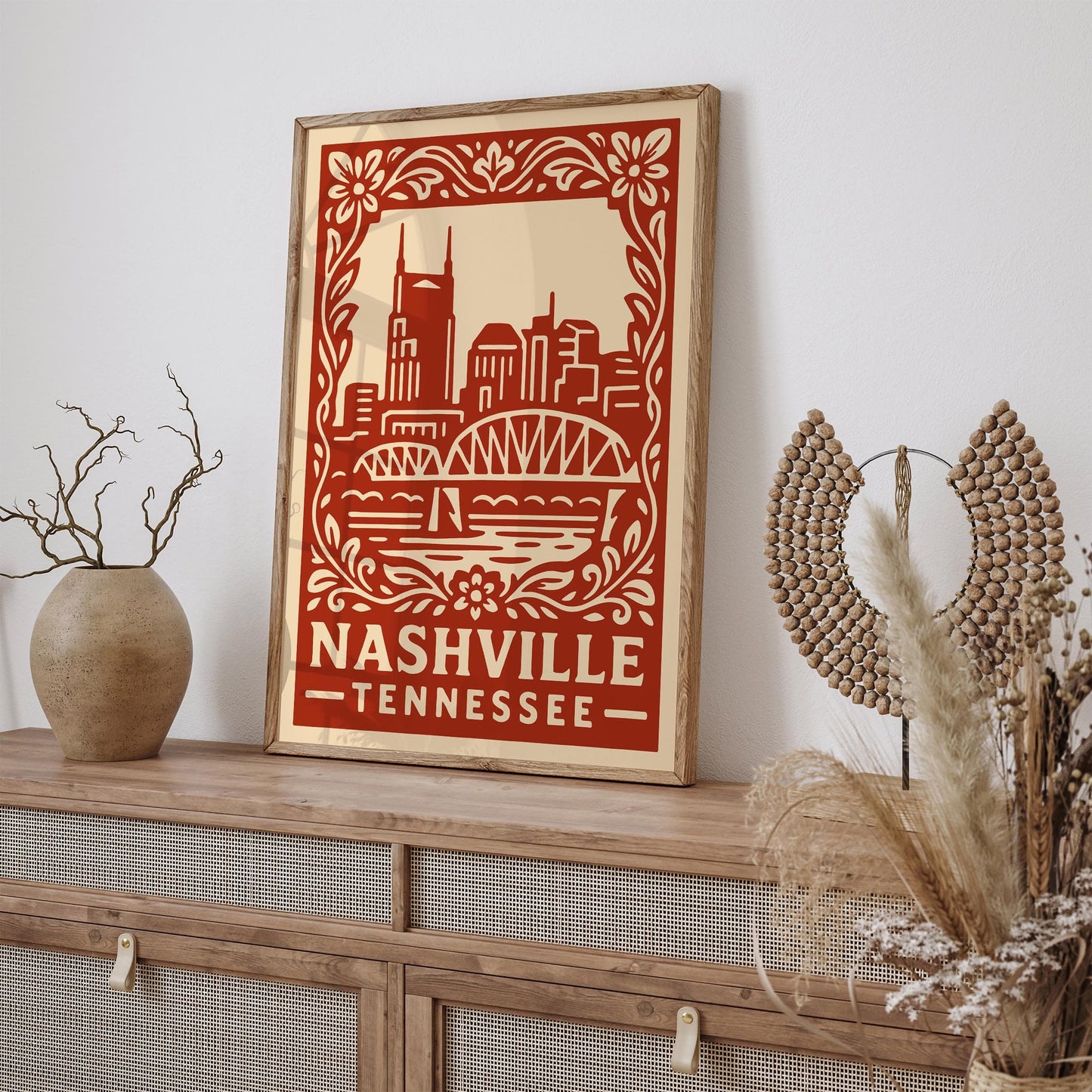Nashville Tennessee Poster - Travel Cityscape Wall Art