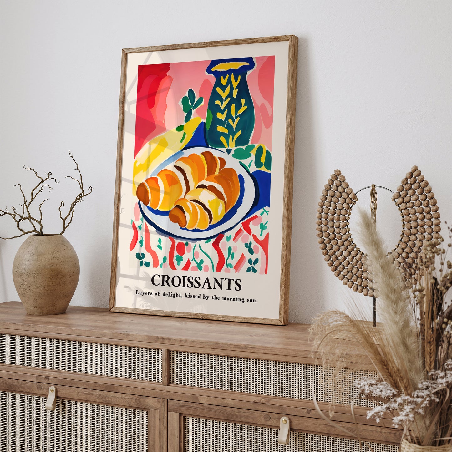 Croissants Watercolor Quote Art Print