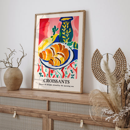 Croissants Watercolor Quote Art Print
