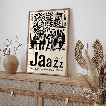 New York City Street Jazz Music Fest Wall Art