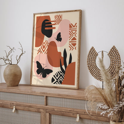 Boho Abstract Nature Art Poster